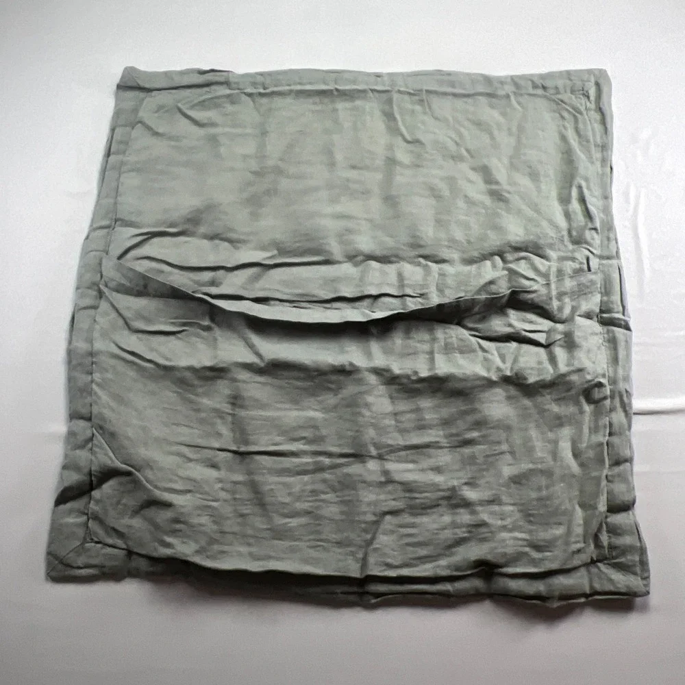 Pottery Barn Euro Pillow Shams Gray Diamond Quilted Bedding Decor (27
